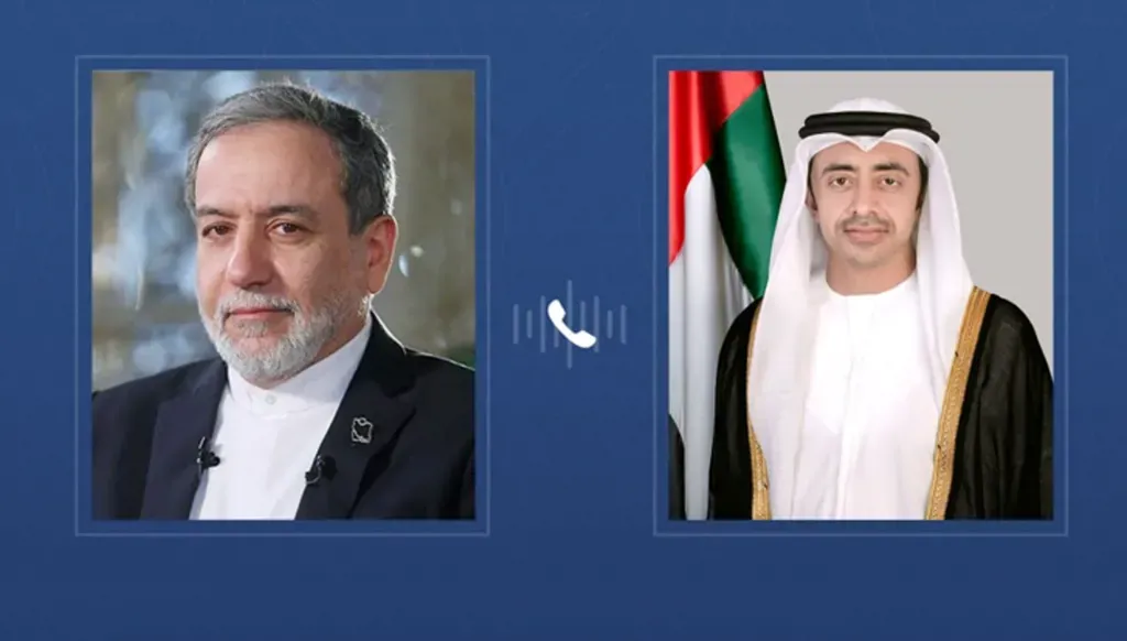وزير الخارجية الإماراتي يؤكد لنظيره الإيراني أهمية الالتزام بالاتفاق الأميركي الإيراني وحماية الملاحة في مضيق هرمز 